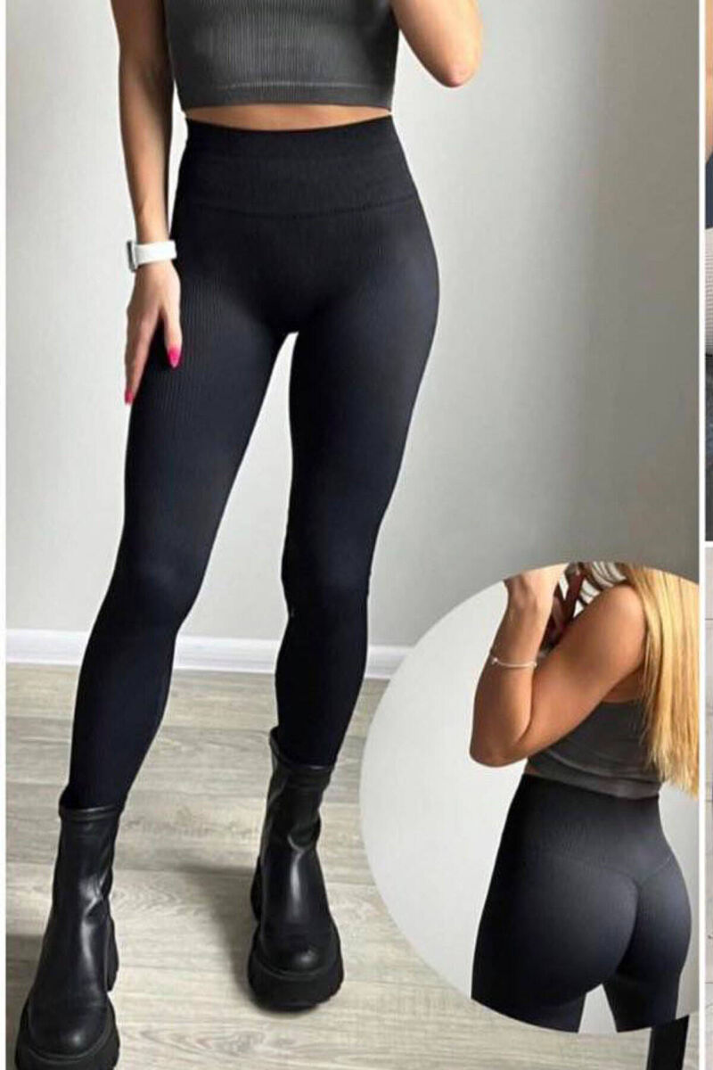 SIMPLE ONE COLOR WOMAN LEGGINGS BLACK/ E ZEZE - 1