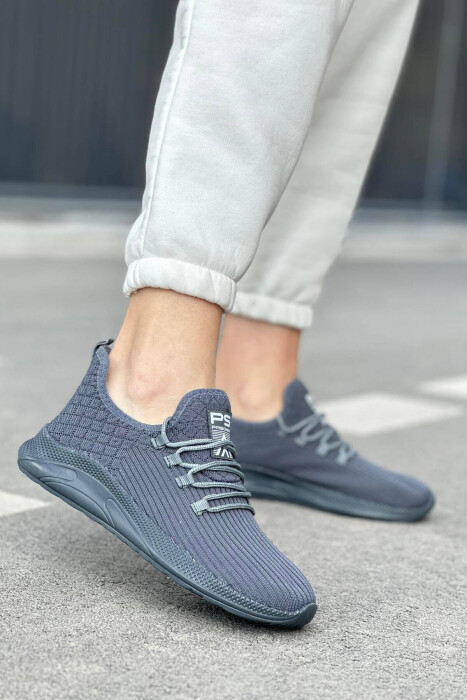 SIMPLE ONE COLOR WOMAN SNEAKERS DARK GREY/GEE - KLAUDIO FASHION