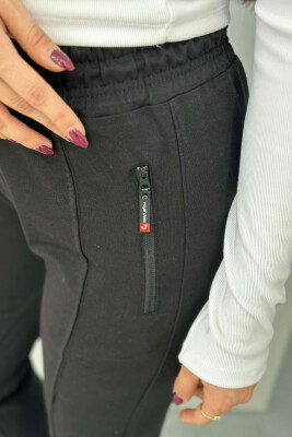 SIMPLE ONE COLOR WOMAN SWEATPANTS BLACK/ E ZEZE - 4