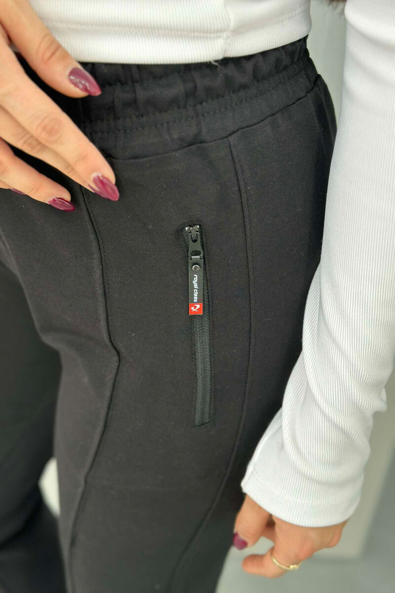 SIMPLE ONE COLOR WOMAN SWEATPANTS BLACK/ E ZEZE - 4