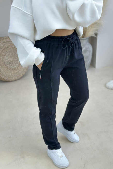 SIMPLE ONE COLOR WOMAN SWEATPANTS BLACK/ E ZEZE - 2