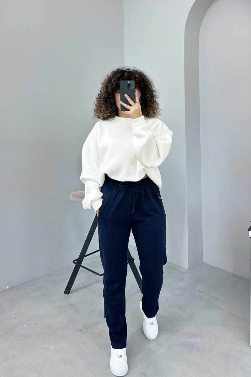 SIMPLE ONE COLOR WOMAN SWEATPANTS BLUE/BLU - 1