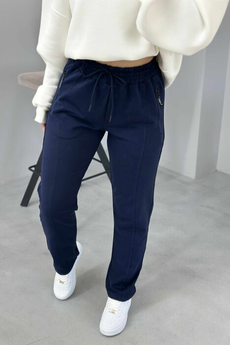 SIMPLE ONE COLOR WOMAN SWEATPANTS BLUE/BLU - 4