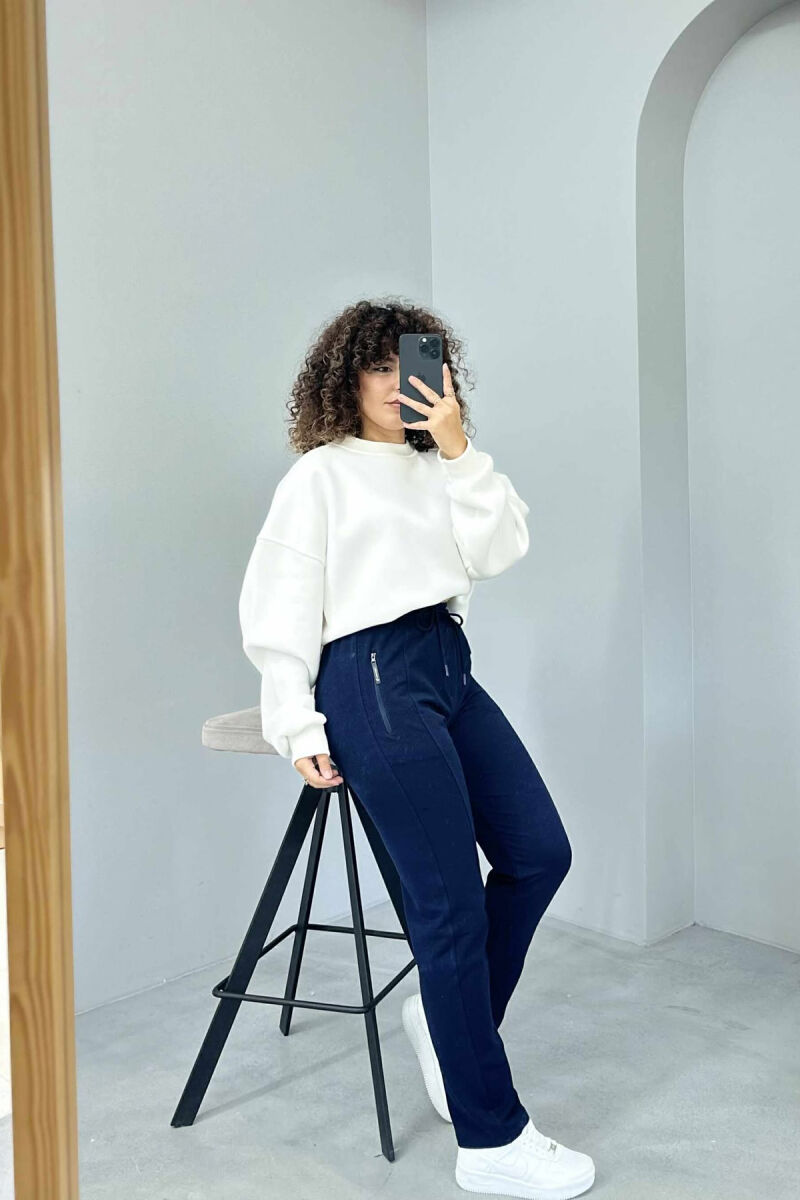 SIMPLE ONE COLOR WOMAN SWEATPANTS BLUE/BLU - 3