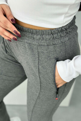 SIMPLE ONE COLOR WOMAN SWEATPANTS DARK GREY/GEE - 4