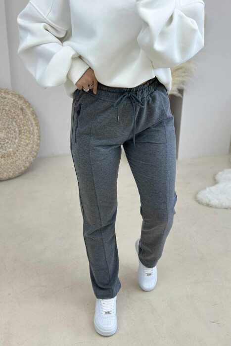SIMPLE ONE COLOR WOMAN SWEATPANTS DARK GREY/GEE - 2