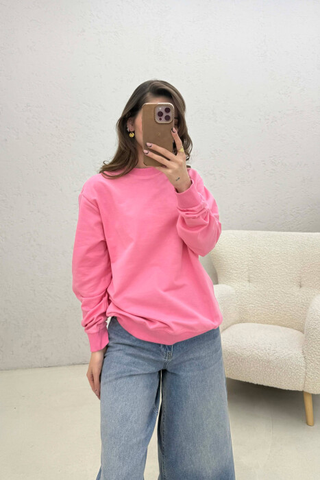 BLUZE NJE NGJYRESHE E THJESHTE PER FEMRA NE NGJYRE ROZE - 