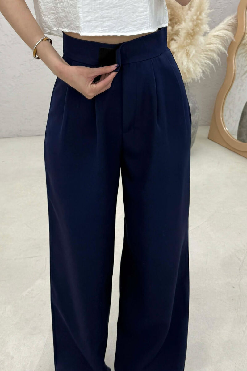 SIMPLE ONE COLOR WOMAN TROUSERS BLUE/BLU - 2