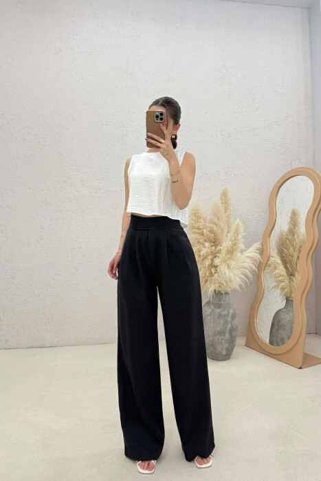 SIMPLE ONE COLOR WOMAN TROUSERS MIDNIGHT BLUE/BLU MESNATE - 1