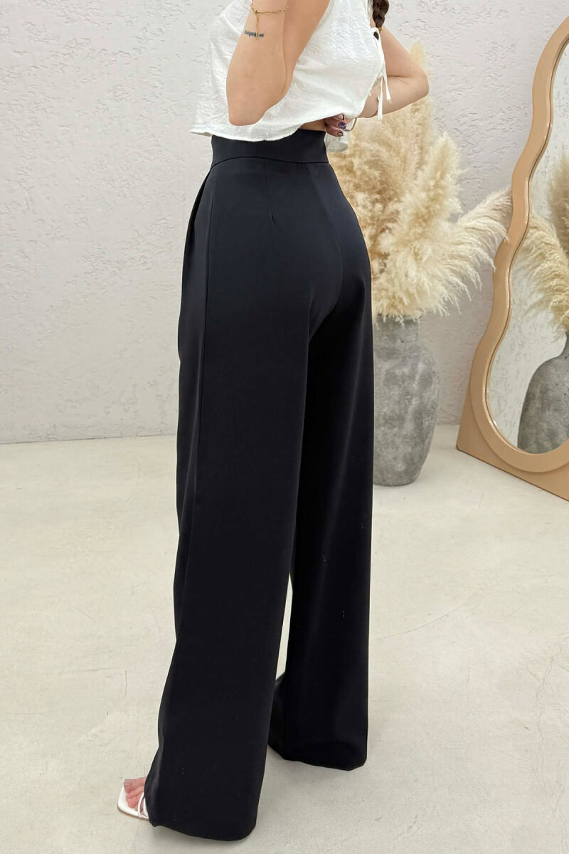 SIMPLE ONE COLOR WOMAN TROUSERS MIDNIGHT BLUE/BLU MESNATE - 2