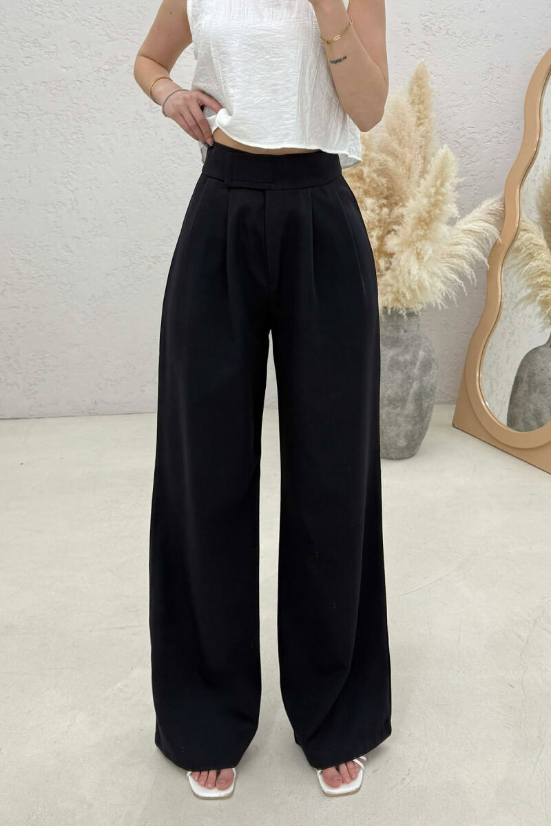 SIMPLE ONE COLOR WOMAN TROUSERS MIDNIGHT BLUE/BLU MESNATE - 3