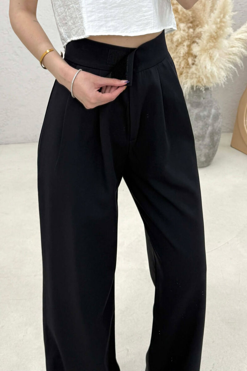 SIMPLE ONE COLOR WOMAN TROUSERS MIDNIGHT BLUE/BLU MESNATE - 4