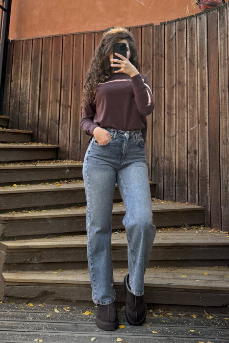 SIMPLE ONE COLOR WOMEN JEANS LIGHTBLUE/BZ - 3