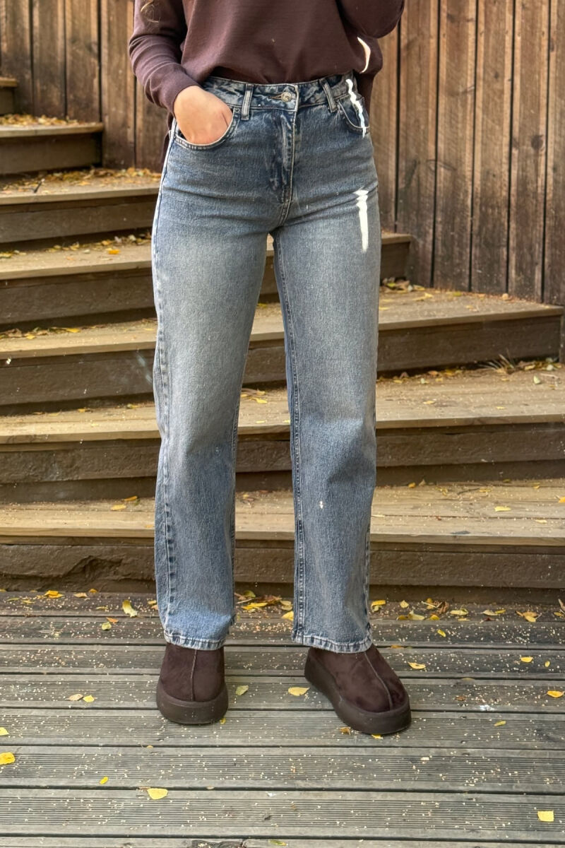 SIMPLE ONE COLOR WOMEN JEANS LIGHTBLUE/BZ - 1