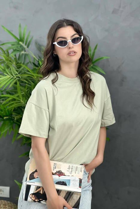 SIMPLE ONE COLOR WOMEN T-SHIRT MINT/MENTE 