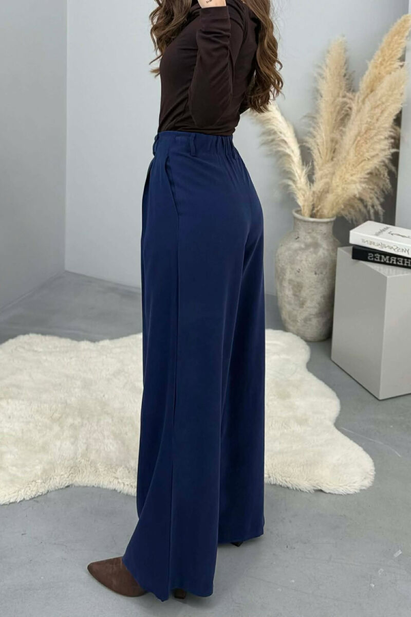 SIMPLE ONE COLOR WOMEN TROUSERS BLUE/BLU - 7