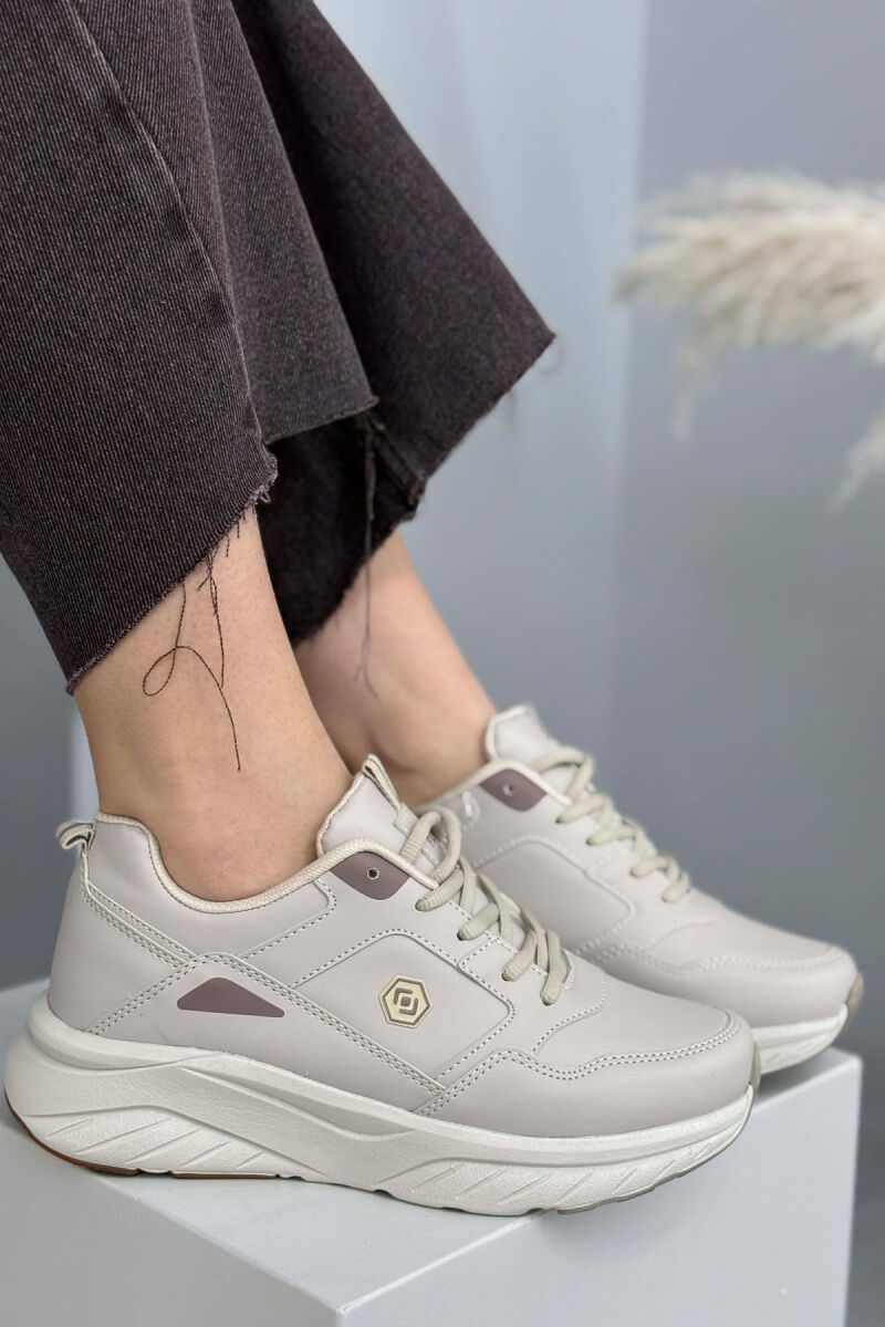 SIMPLE PLATFORM WOMEN SNEAKERS BEIGE/BEZHE - 1