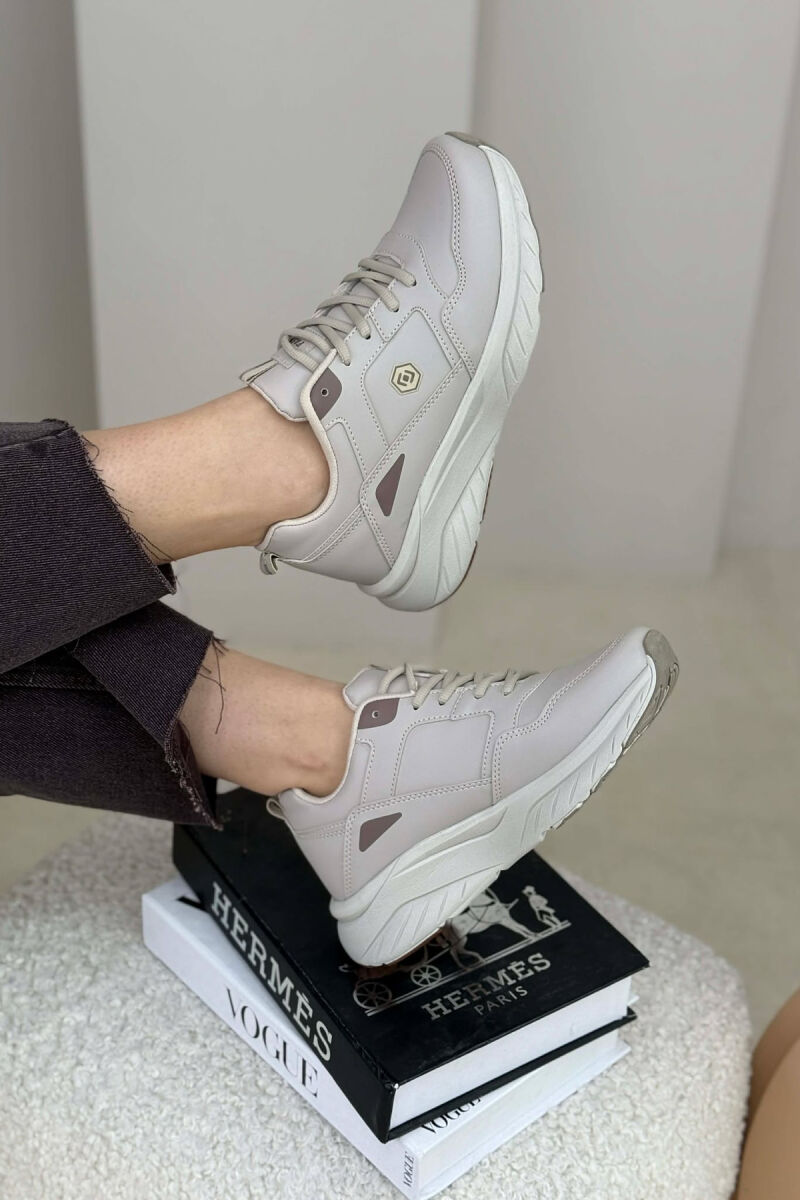 SIMPLE PLATFORM WOMEN SNEAKERS BEIGE/BEZHE - 4