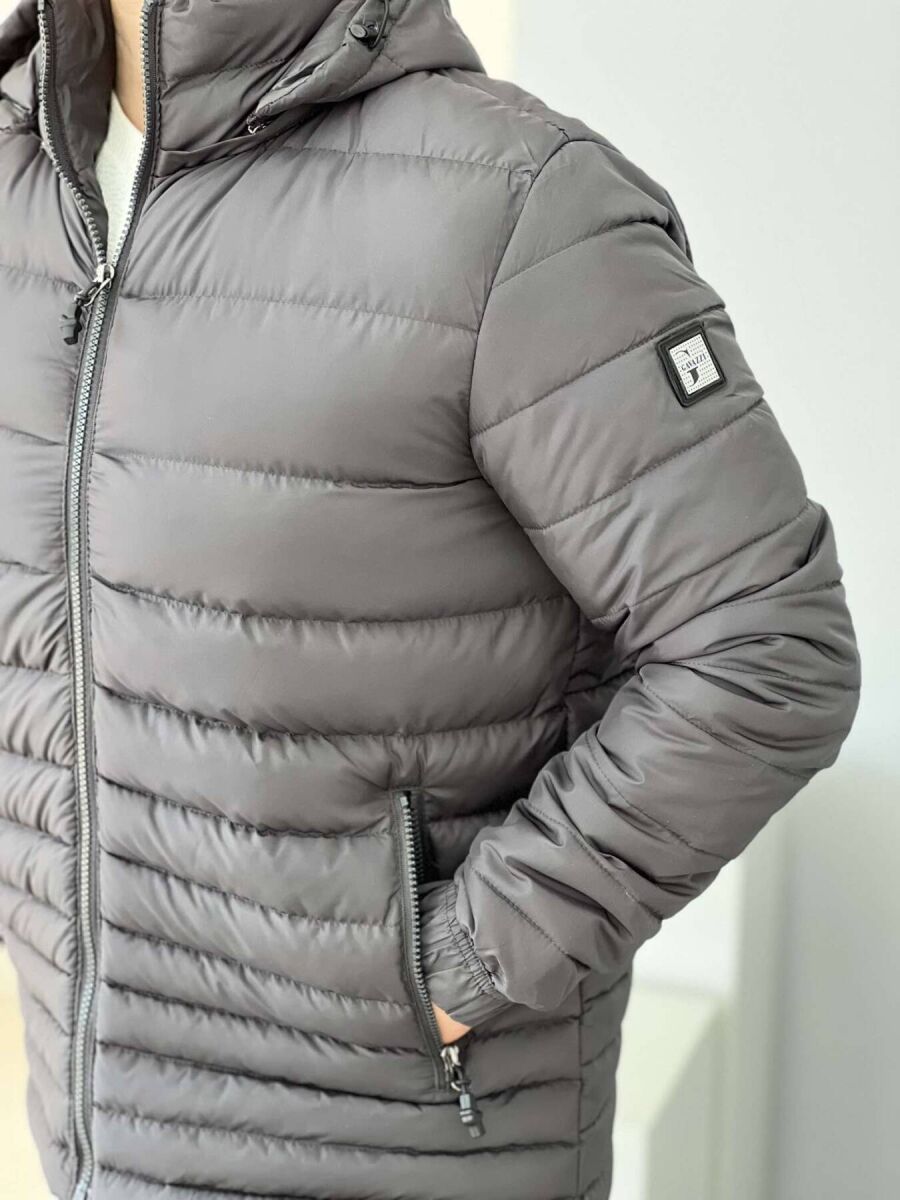 SIMPLE MEN PUFFER JACKET DARK GREY/GEE - 3