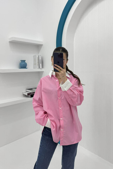 KËMISHE E THJESHTË PËR FEMRA NË NGJYRËN BABY PINK 