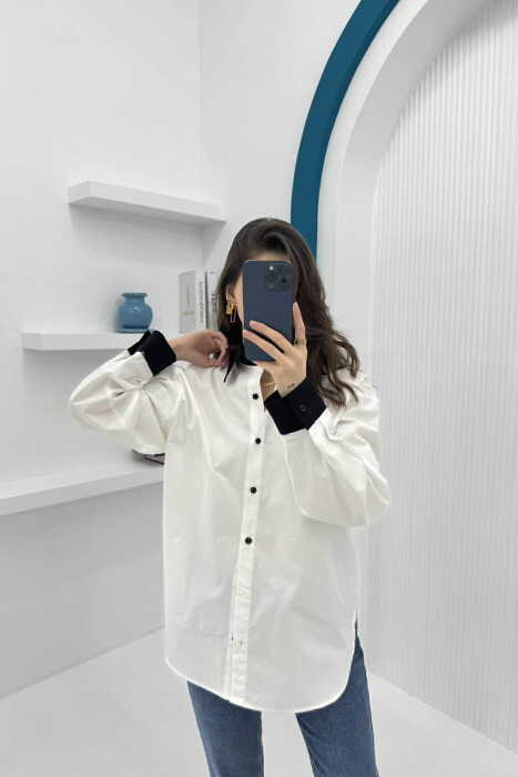 SIMPLE REGULAR WOMEN SHIRT CREAM/KREM 