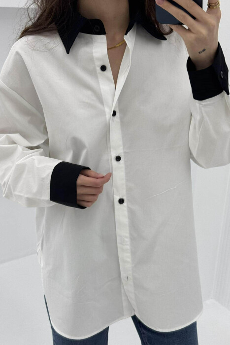 SIMPLE REGULAR WOMEN SHIRT CREAM/KREM - 3