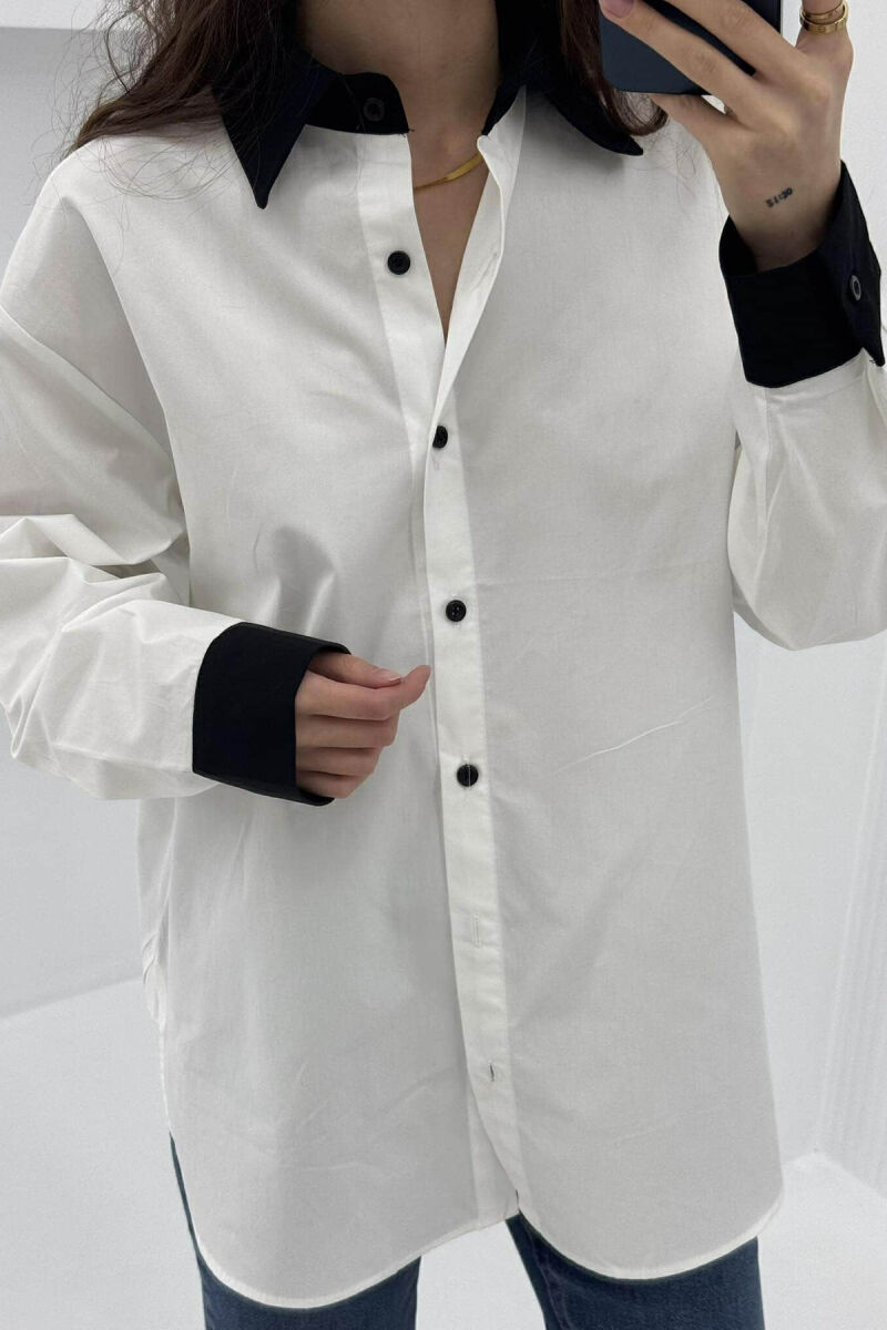 SIMPLE REGULAR WOMEN SHIRT CREAM/KREM - 3