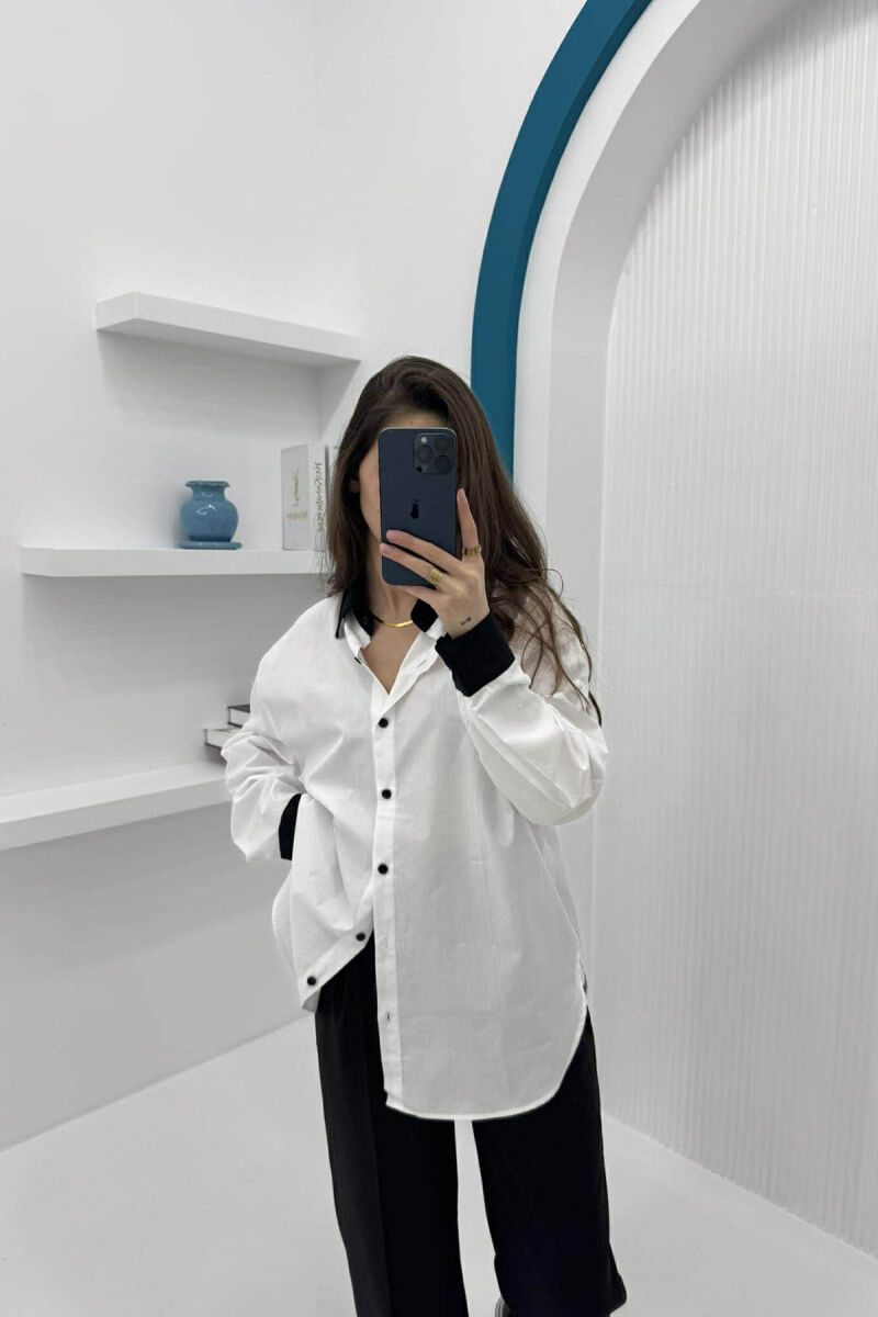 SIMPLE REGULAR WOMEN SHIRT WHITE-E BARDHE - 1