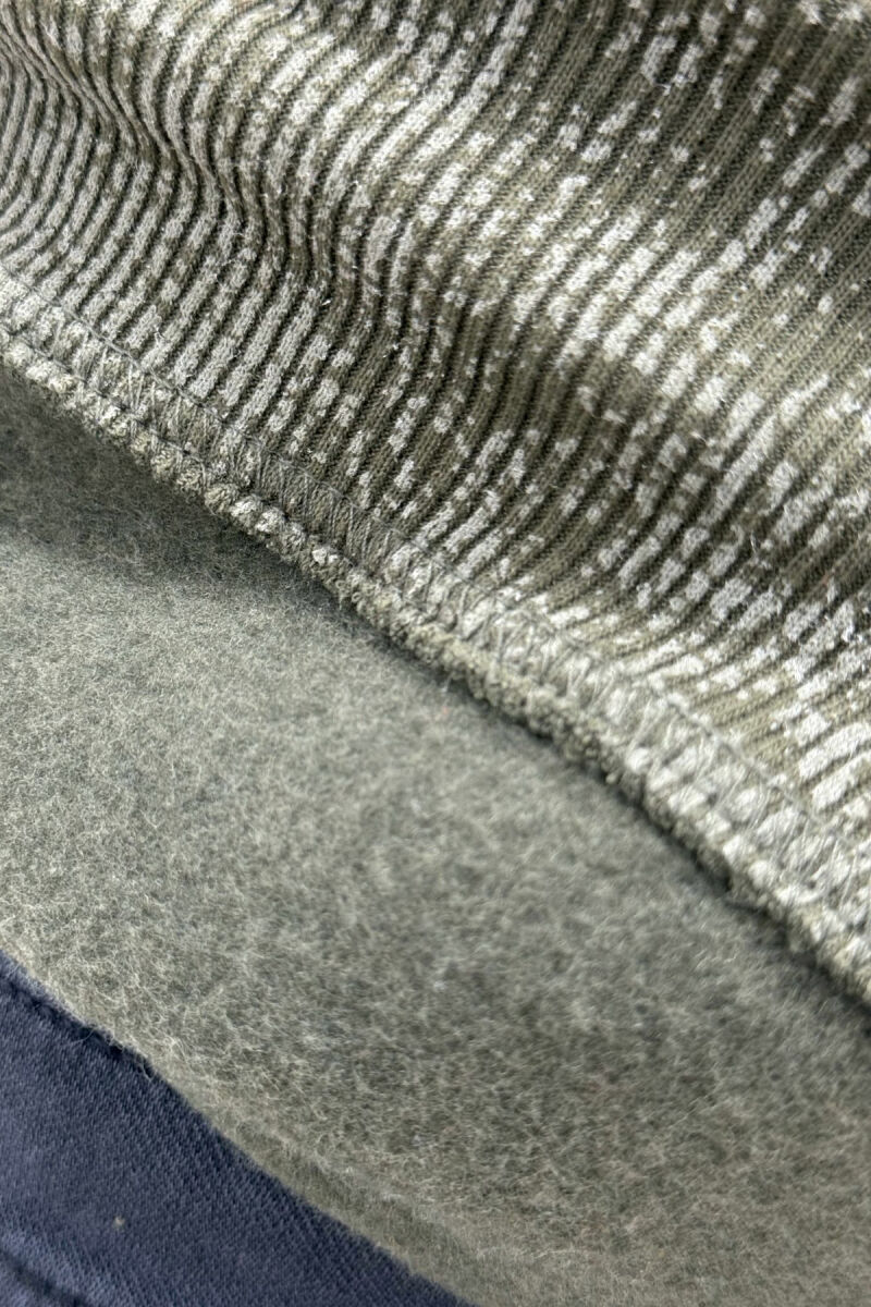 SIMPLE ROUND NECK FLUFFY MEN SWEATSHIRT GREEN/JESHILE - 4