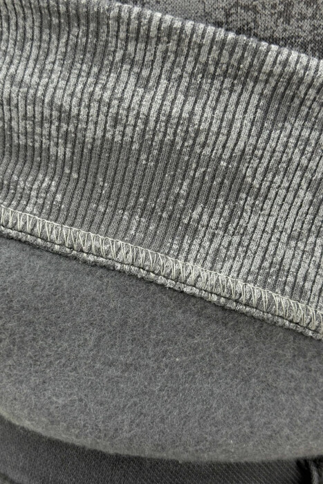 SIMPLE ROUND NECK FLUFFY MEN SWEATSHIRT GREY/GRI - 4