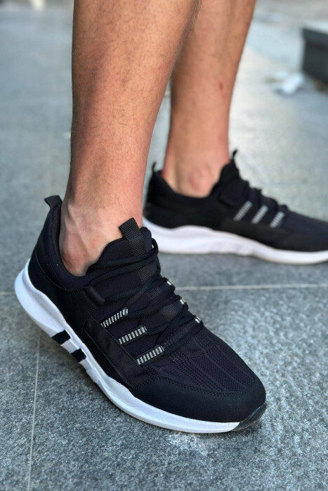 SIMPLE RUNNING TRAINERS MEN SNEAKERS BLACK-WHITE/ZEBA 