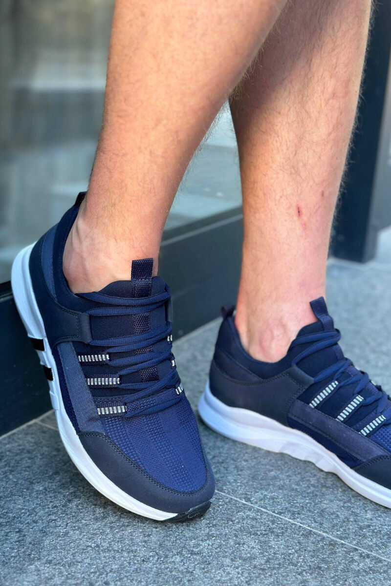 SIMPLE RUNNING TRAINERS MEN SNEAKERS BLUE-WHITE/BLU-BARDHE - 3