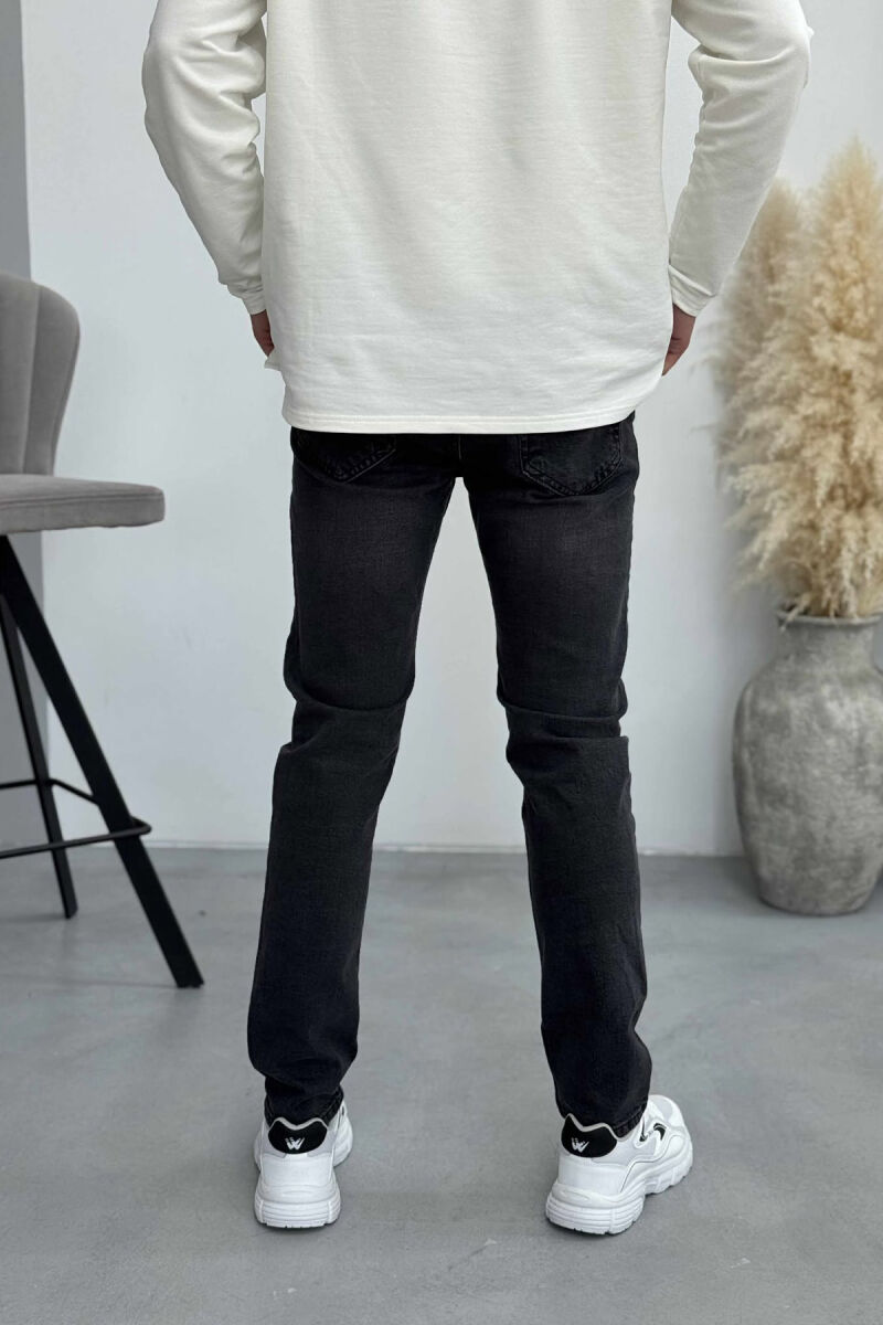 SIMPLE SCRATCHES MEN JEANS DARK GREY/GEE - 4