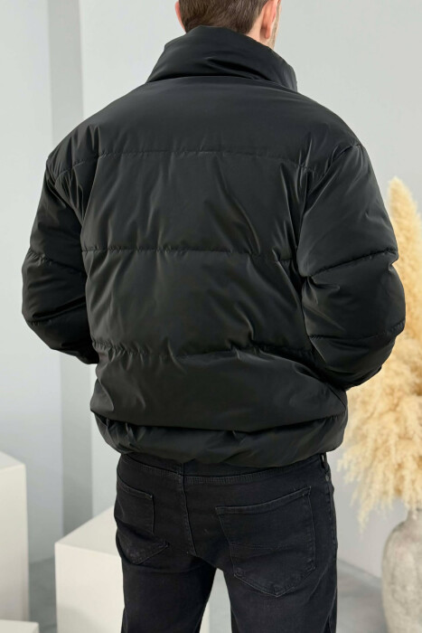 SIMPLE SHORT MEN PUFFER JACKET BLACK/ E ZEZE - 4