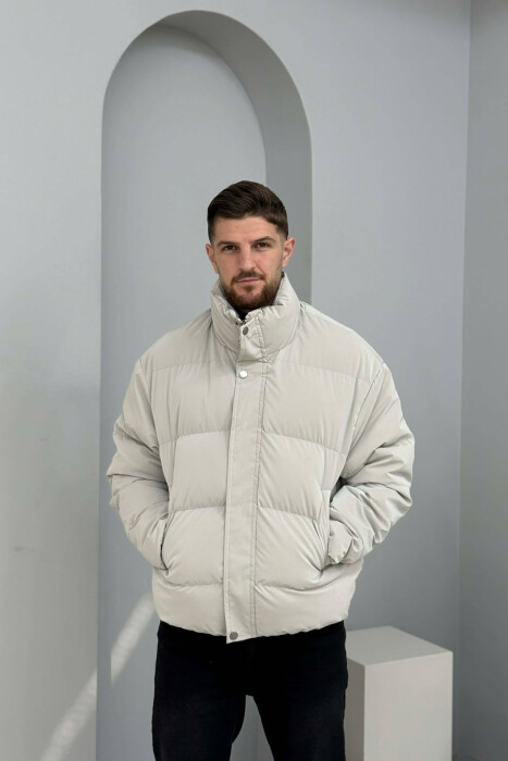 SIMPLE SHORT MEN PUFFER JACKET GREY/GRI - 2