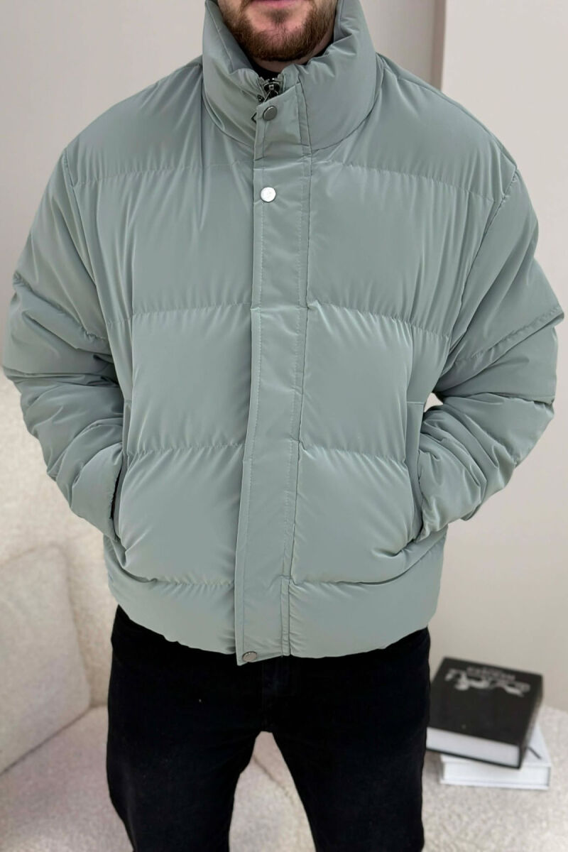 SIMPLE SHORT MEN PUFFER JACKET MINT/MENTE - 1
