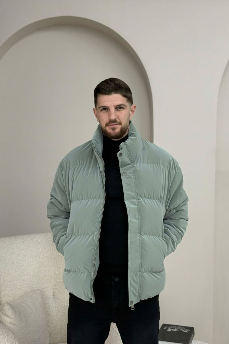 SIMPLE SHORT MEN PUFFER JACKET MINT/MENTE - 4
