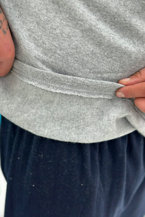 SIMPLE SMALL LOGO SWEATSHIRT+SWEATPANTS MEN PYJAMAS GREY/GRI - 5