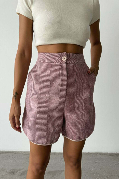SIMPLE STRIPES WOMEN SHORTS POWDER/PUDER 