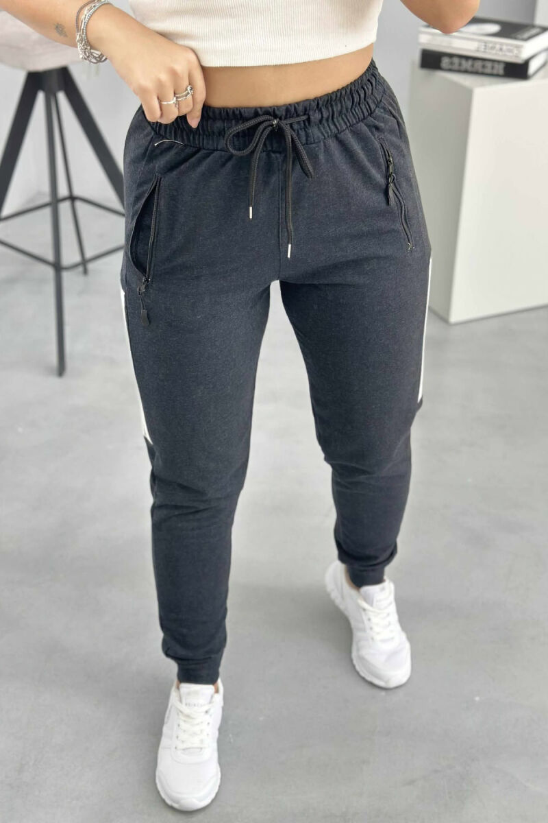 SIMPLE STRIPES WOMEN SWEATPANTS DARK GREY/GEE - 2