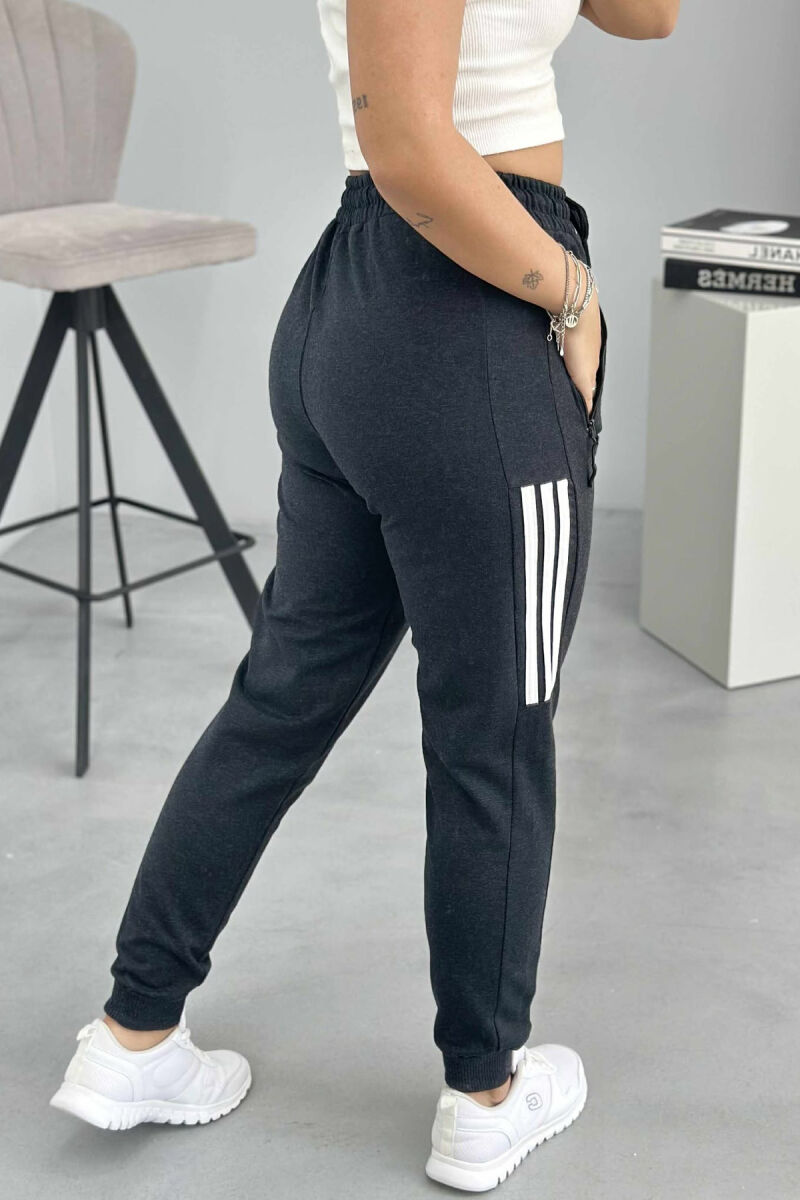 SIMPLE STRIPES WOMEN SWEATPANTS DARK GREY/GEE - 3