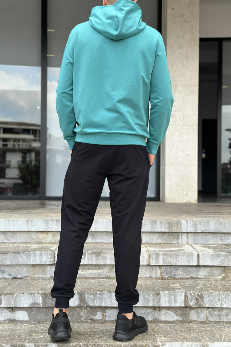 SIMPLE SWEATSHIRT+SWEATPANTS MEN SET BLUE STONE/GK - 4