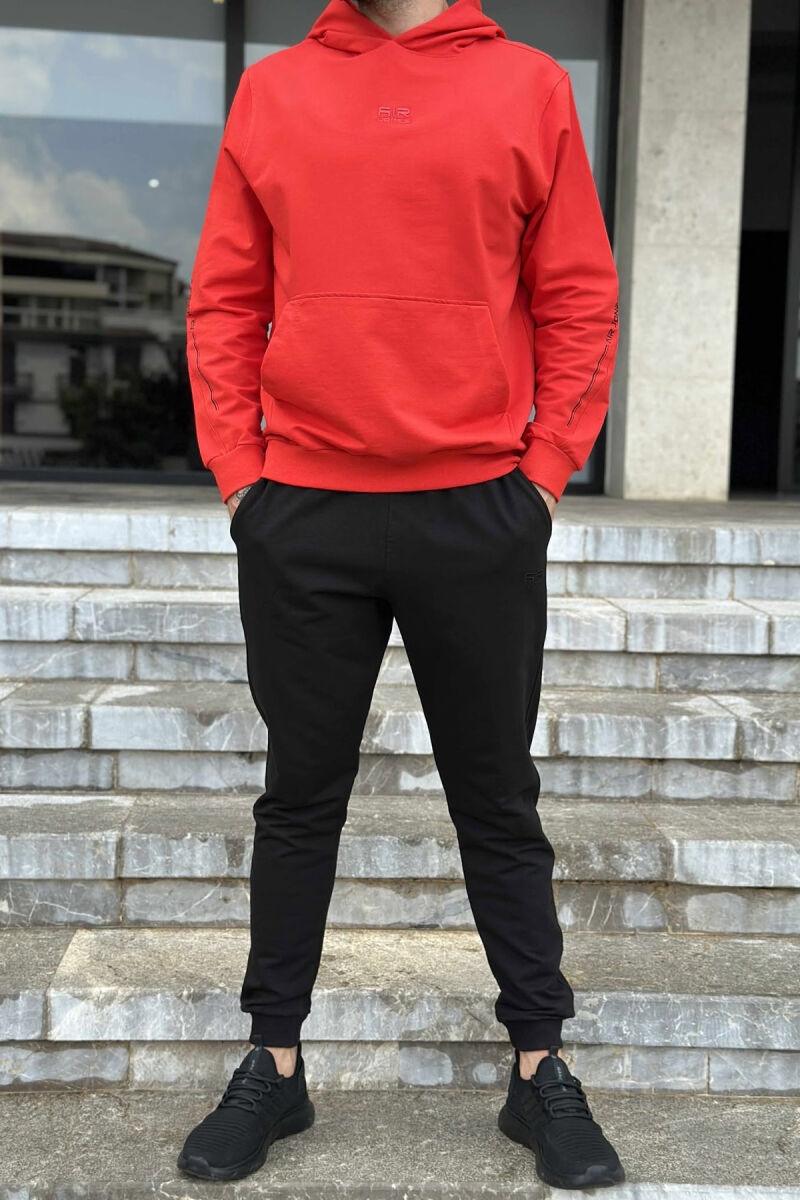 SIMPLE SWEATSHIRT+SWEATPANTS MEN SET RED/E KUQE - 1