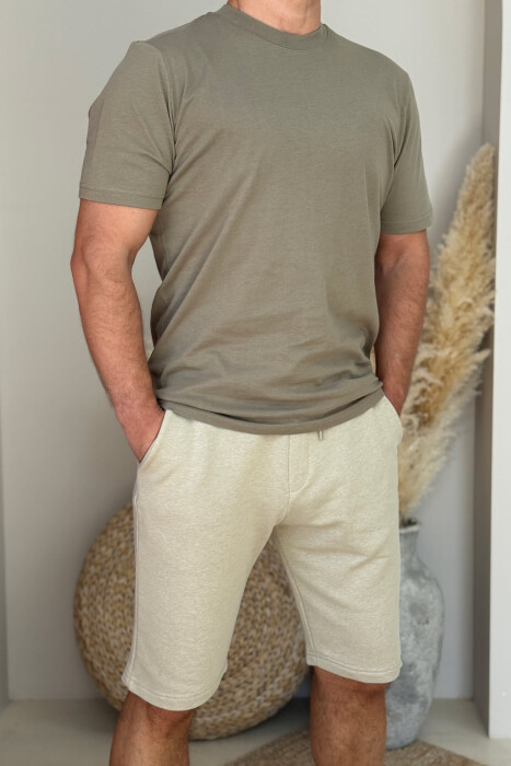 SIMPLE T-SHIRT+SHORTS MEN SET OLIVE/ULLI - 2