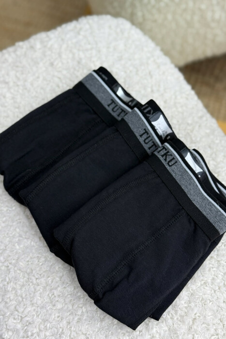 SIMPLE THREE PIECES MEN BOXES BLACK/ E ZEZE - 2