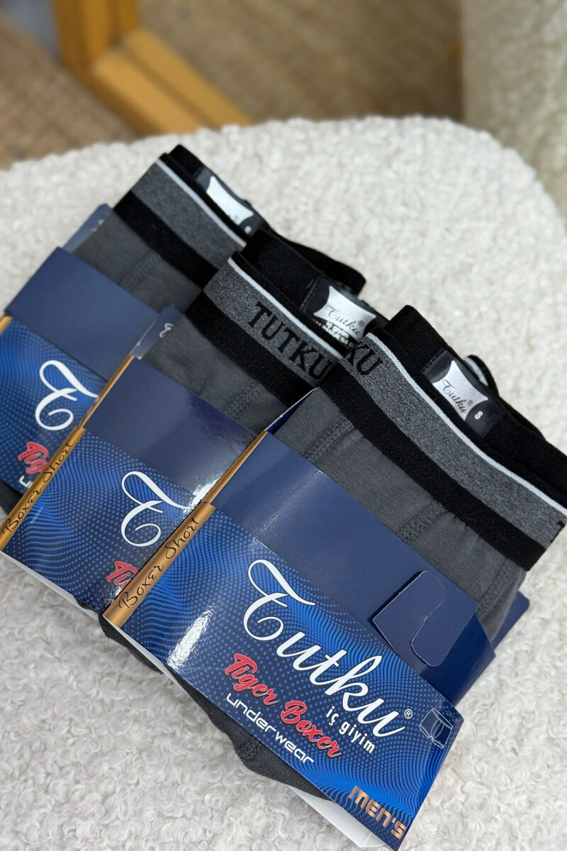 SIMPLE THREE PIECES MEN BOXES DARK GREY/GEE - 1