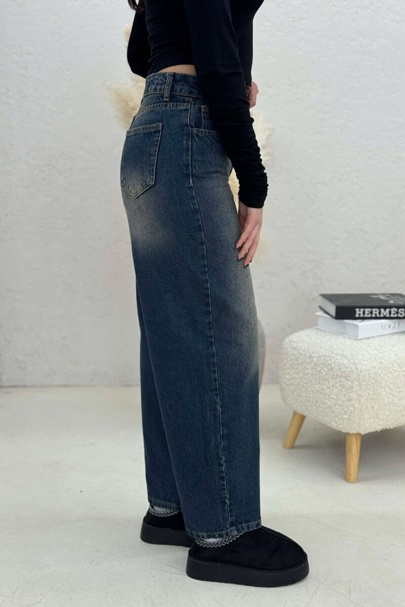 SIMPLE WIDE LEG WOMEN JEANS BLUE/BLU - 3