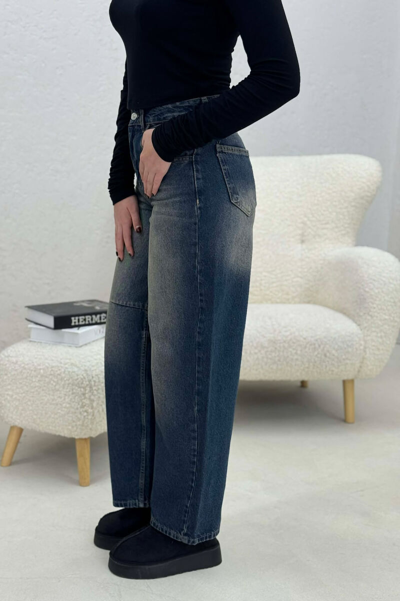 SIMPLE WIDE LEG WOMEN JEANS BLUE/BLU - 6
