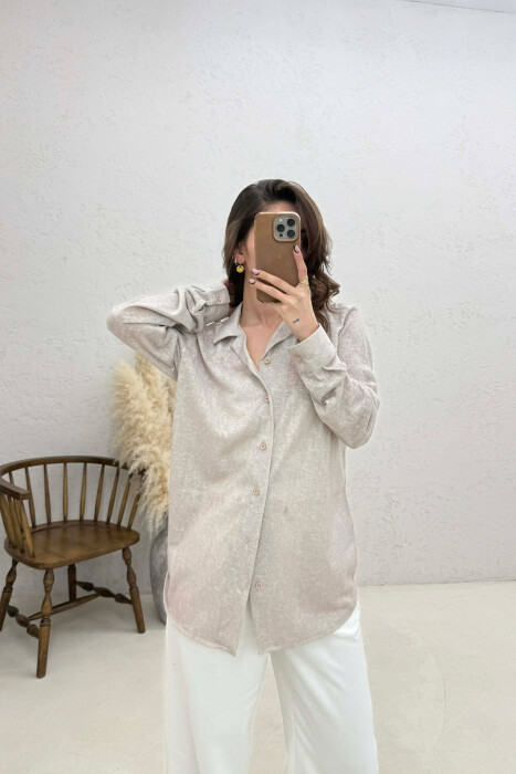 SIMPLE WOMAN SHIRT BEIGE/BEZHE - 