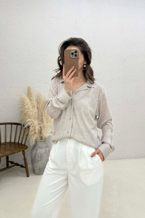 SIMPLE WOMAN SHIRT BEIGE/BEZHE - 3